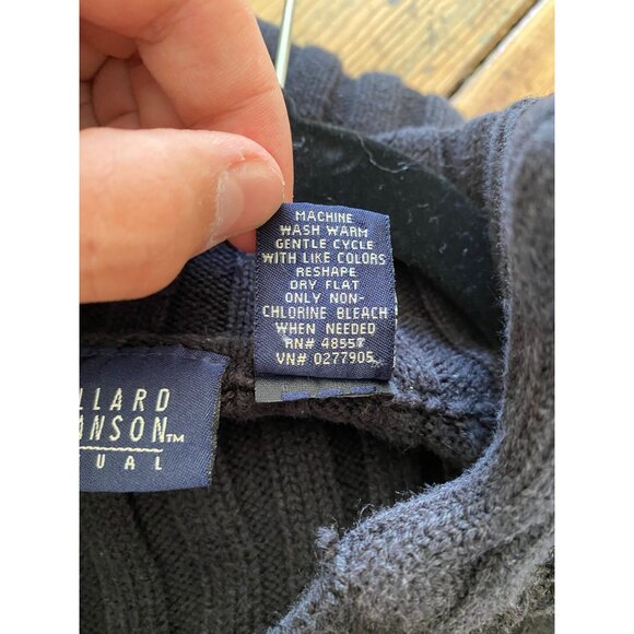 Hillard & Hanson Casual Ribbed Button-Up Cardigan Womens M Acrylic Blend Black - Picture 5 of 6